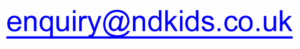 This email is in picture form to protect from spam. It reads enquiry at ndkids dot co dot uk